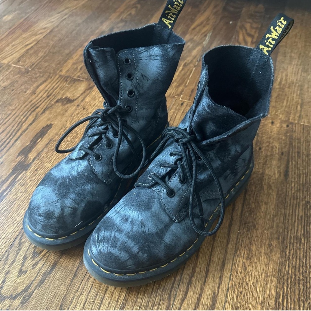 Dr. Martens Black Patterned Boots
